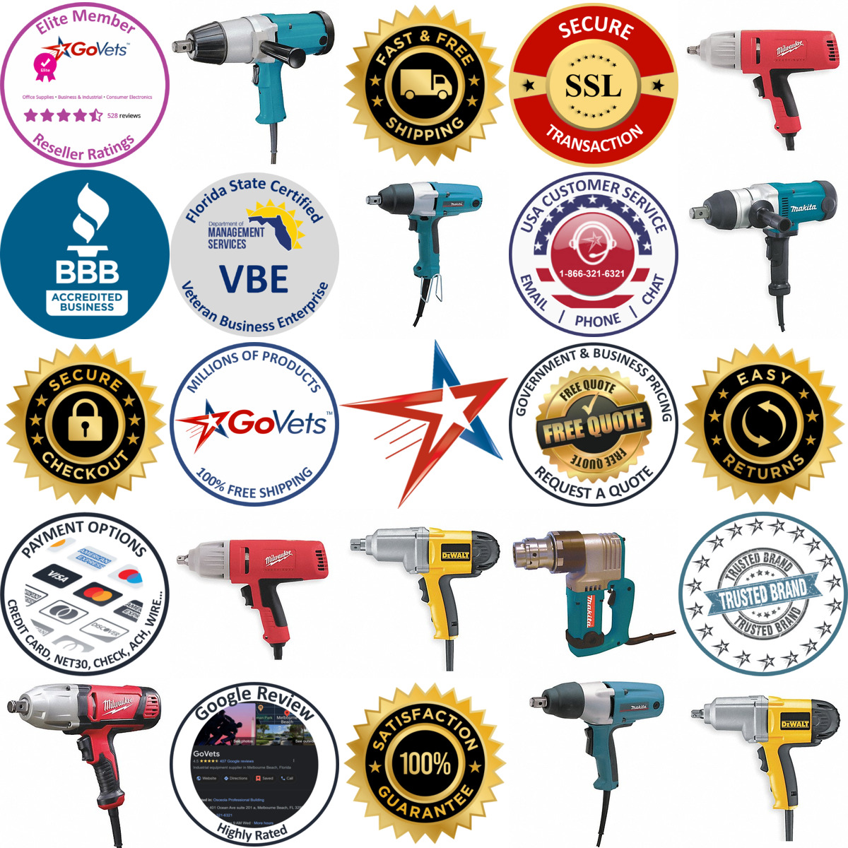 A selection of Corded Impact Wrenches products on GoVets