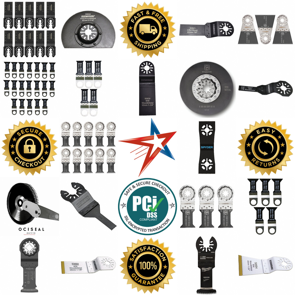 A selection of Oscillating Tool Blades products on GoVets