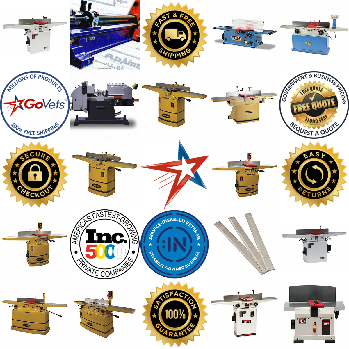 A selection of Stationary Jointers products on GoVets