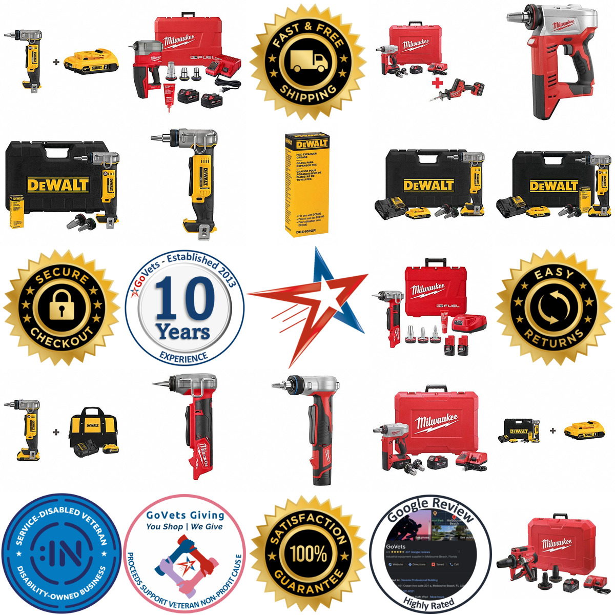 A selection of Cordless Pipe Expansion Tools products on GoVets