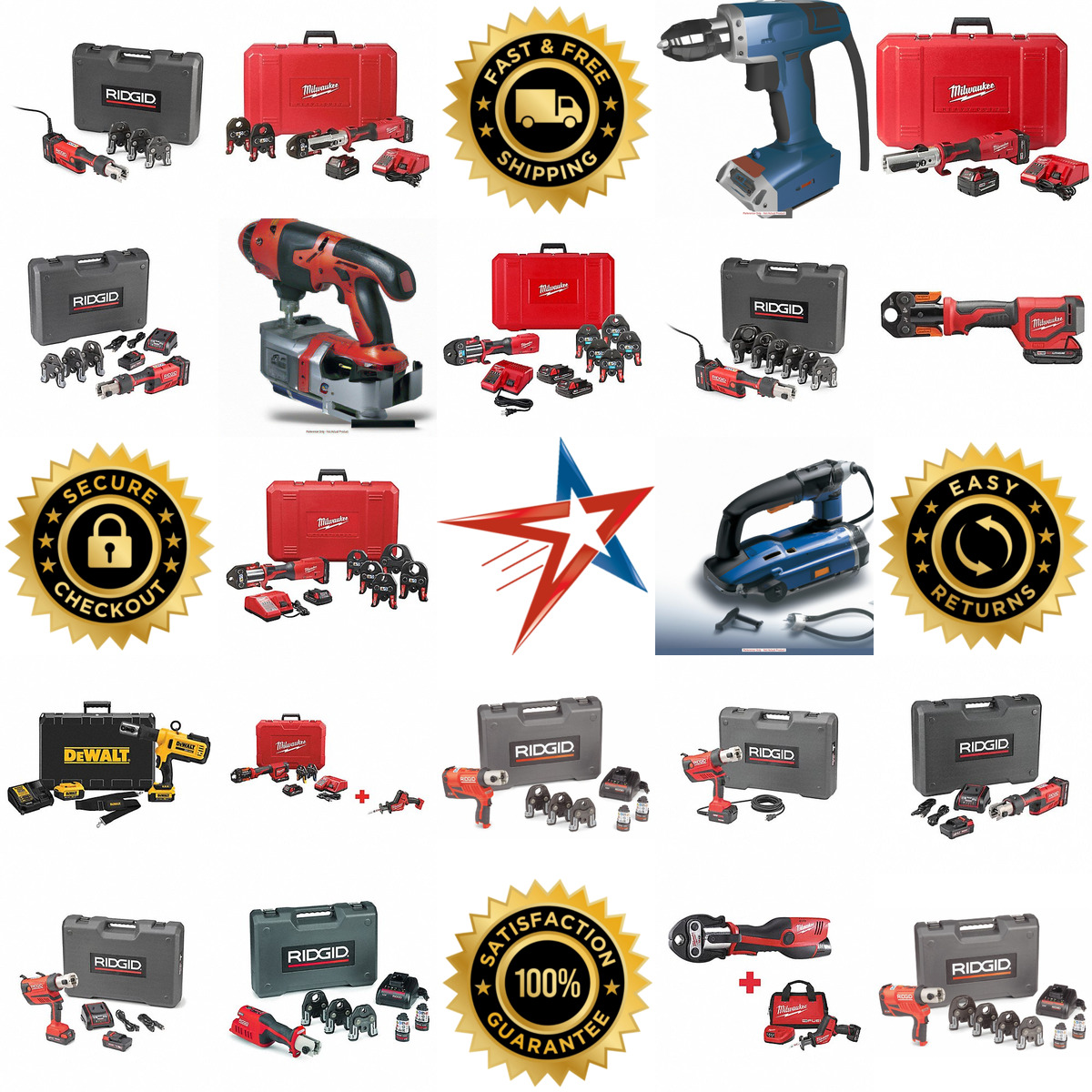 A selection of Cordless Pipe Press Tools products on GoVets