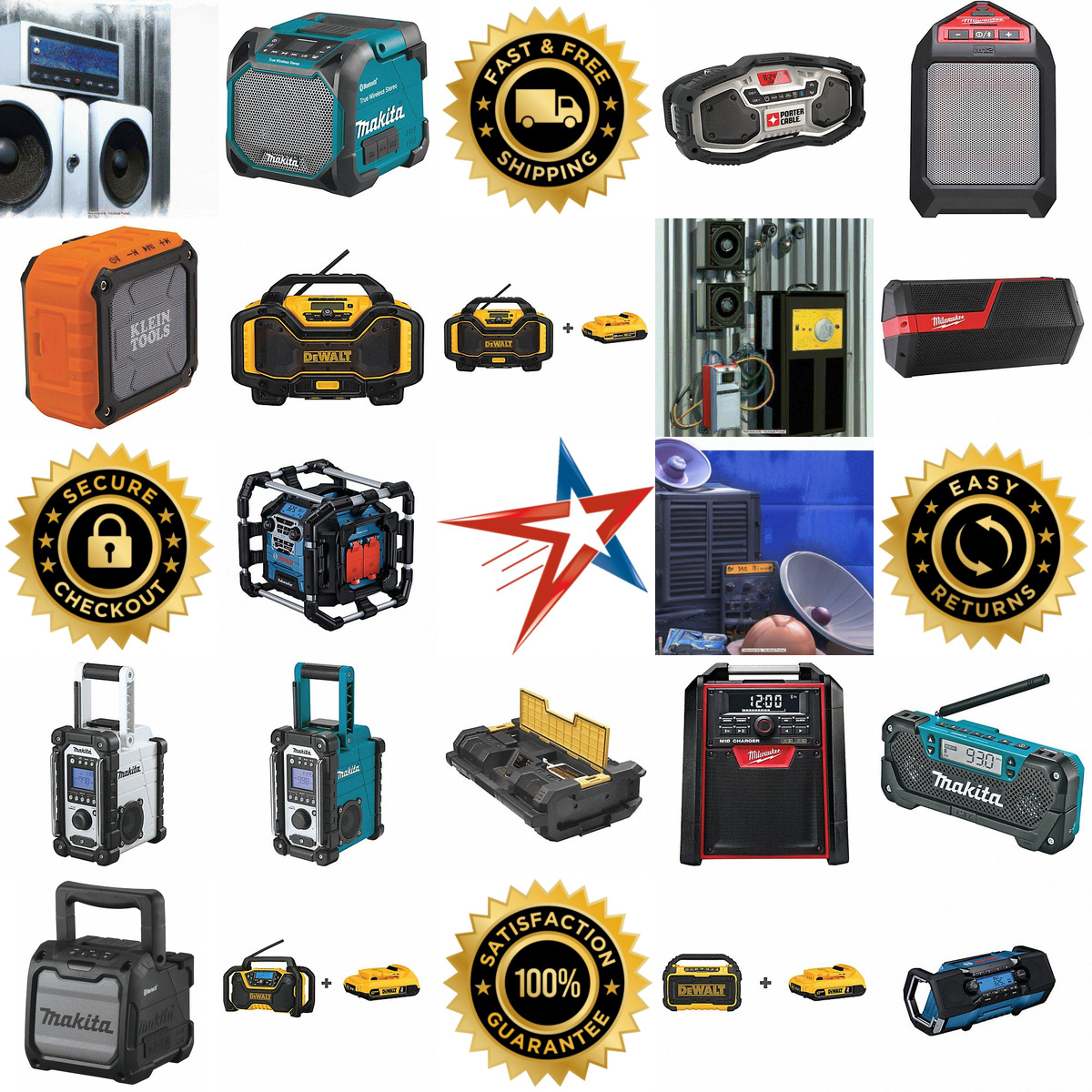 A selection of Jobsite Radios and Speakers products on GoVets