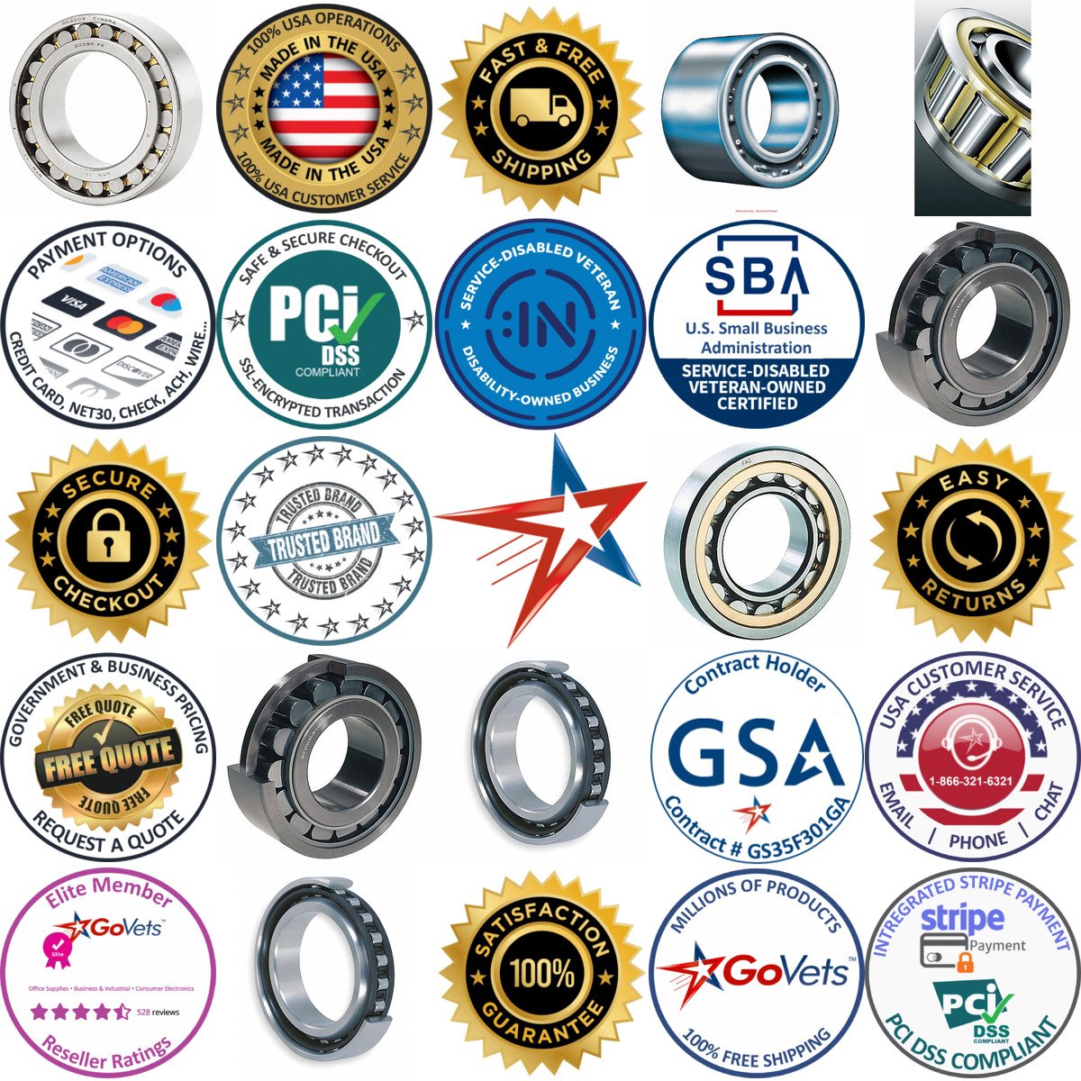 A selection of Cylindrical Roller Bearings products on GoVets