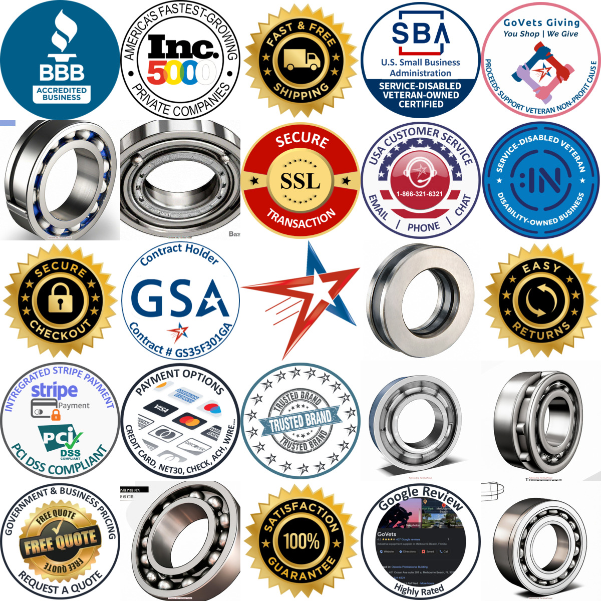 A selection of Cylindrical Roller Thrust Bearings products on GoVets