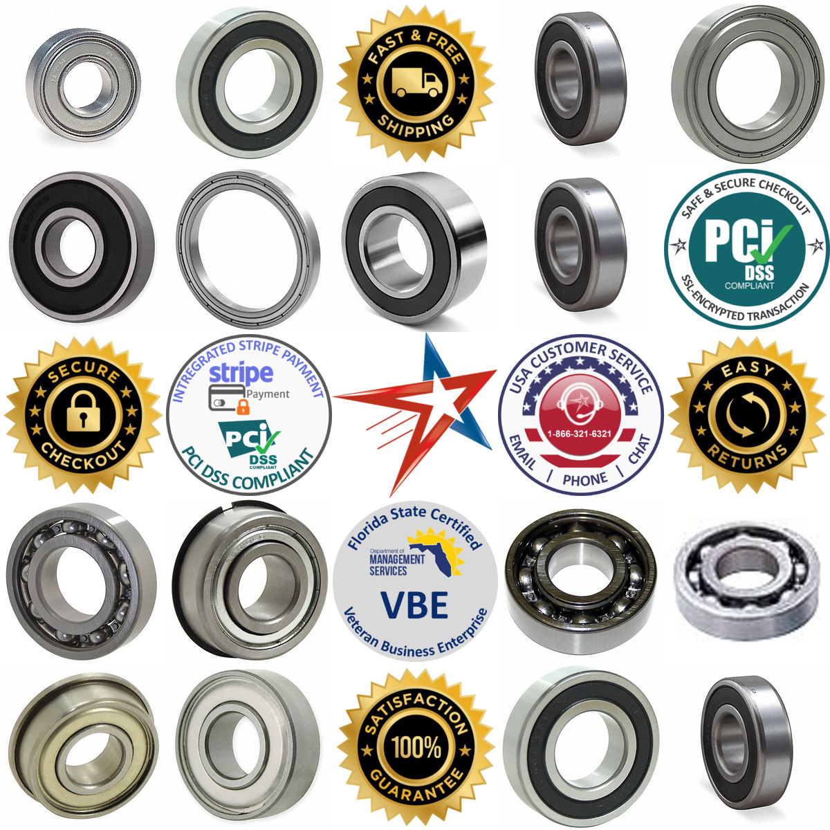 A selection of Radial and Deep Groove Ball Bearings products on GoVets