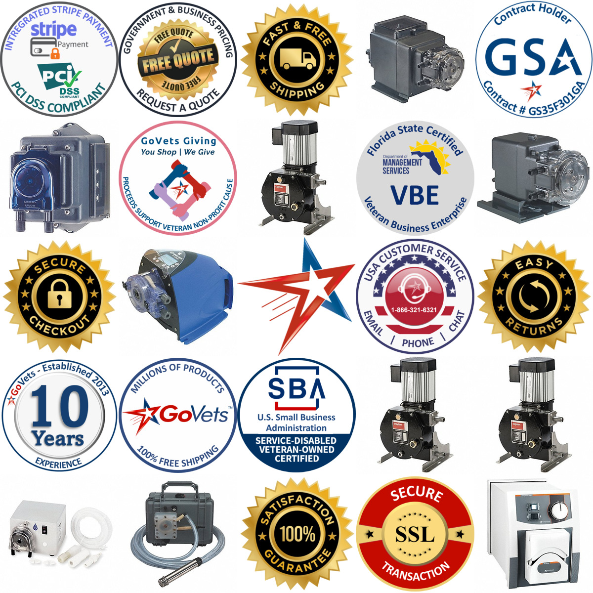 A selection of Peristaltic Chemical Metering Pumps products on GoVets