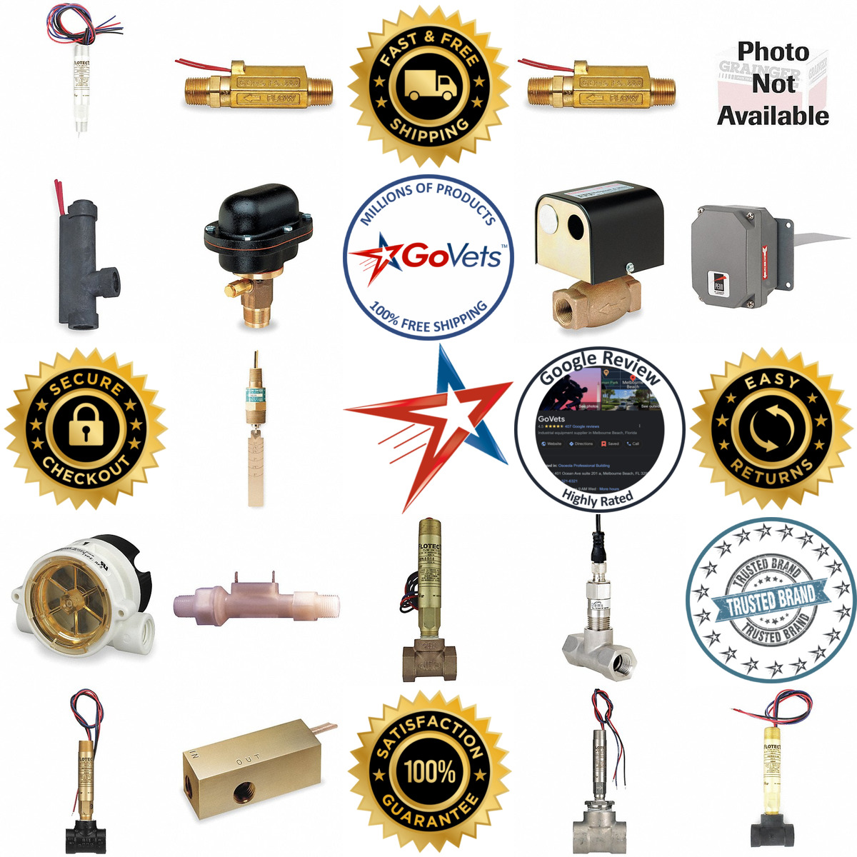 A selection of Flow Switches products on GoVets