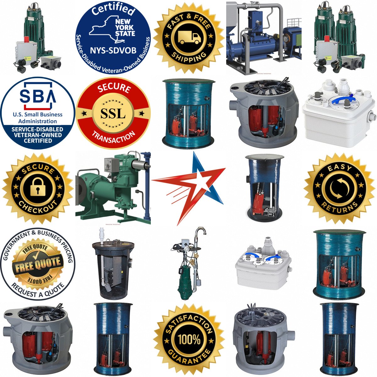 A selection of Sewage Grinder Pump Systems products on GoVets