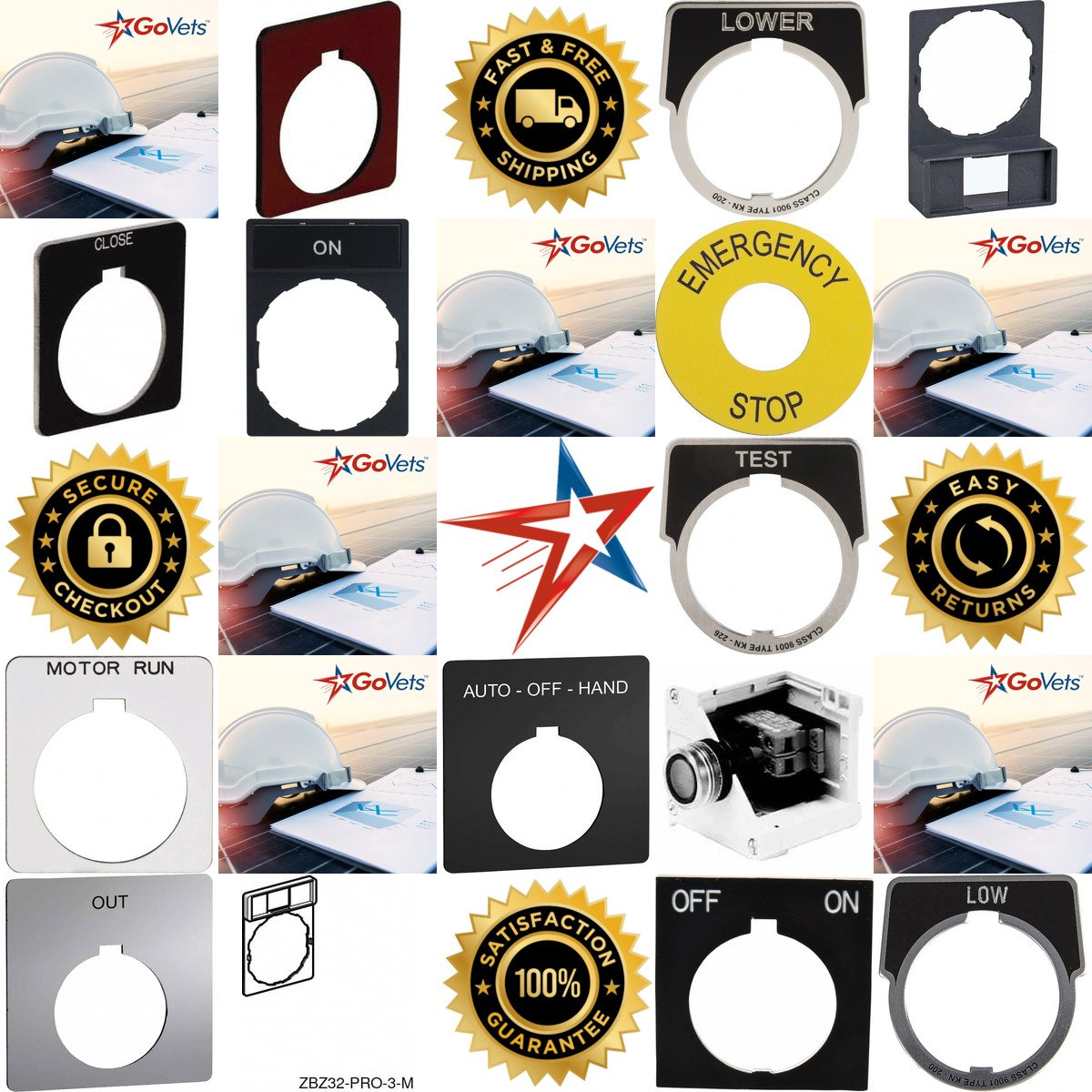 A selection of Electrical Switch Legend Plates products on GoVets