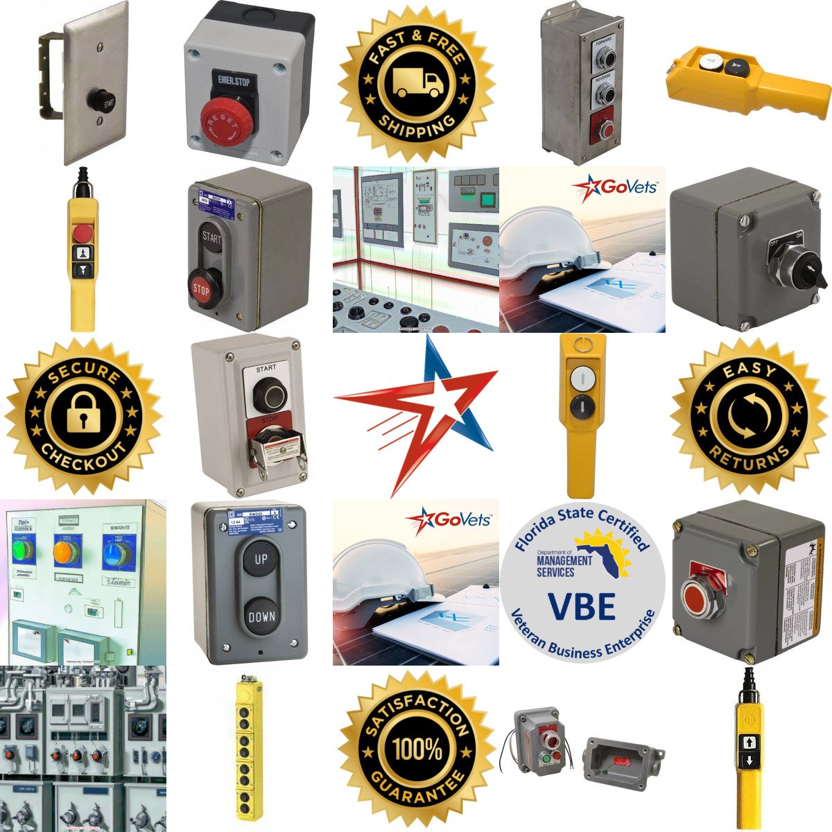 A selection of Pushbutton Control Stations products on GoVets