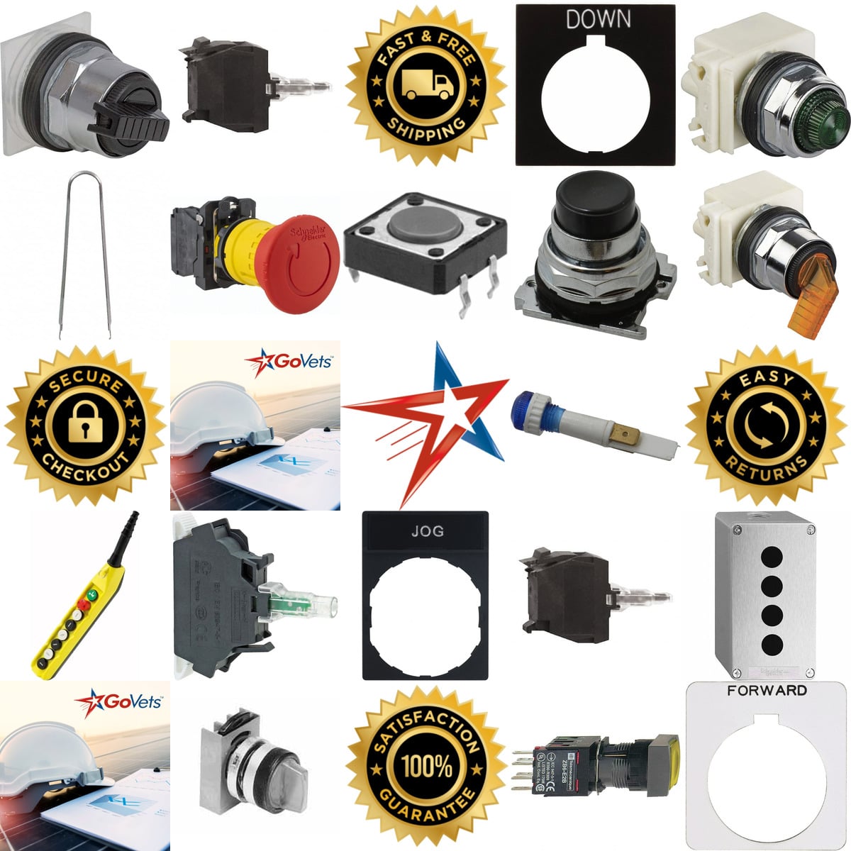 Millions of Products A selection of Pushbuttons Selectors and Pilot Lights products on GoVets