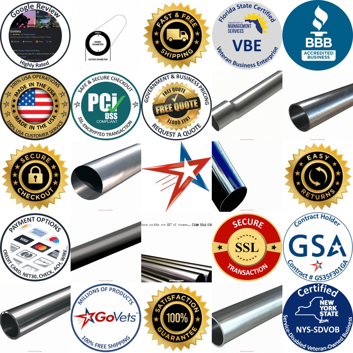 A selection of Alloy Steel Round Tubes products on GoVets