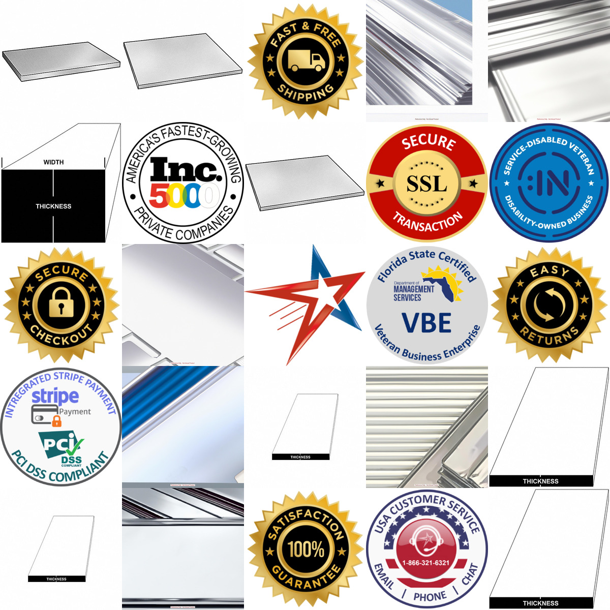 A selection of Aluminum Plates Sheets and Strips products on GoVets