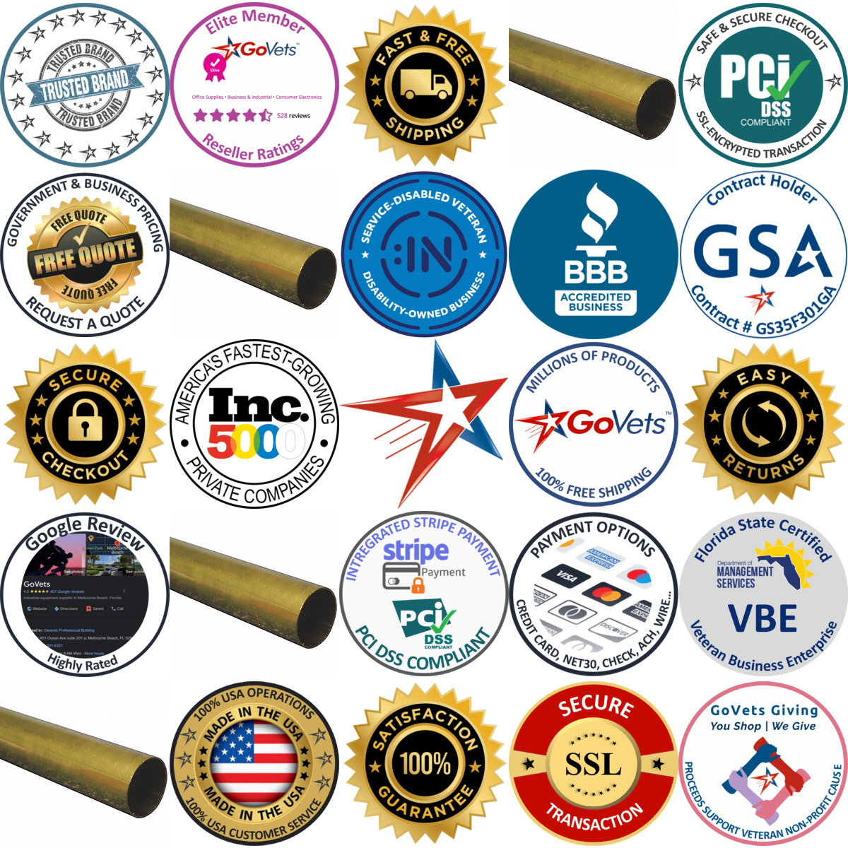 A selection of Brass Round Tube Stock products on GoVets