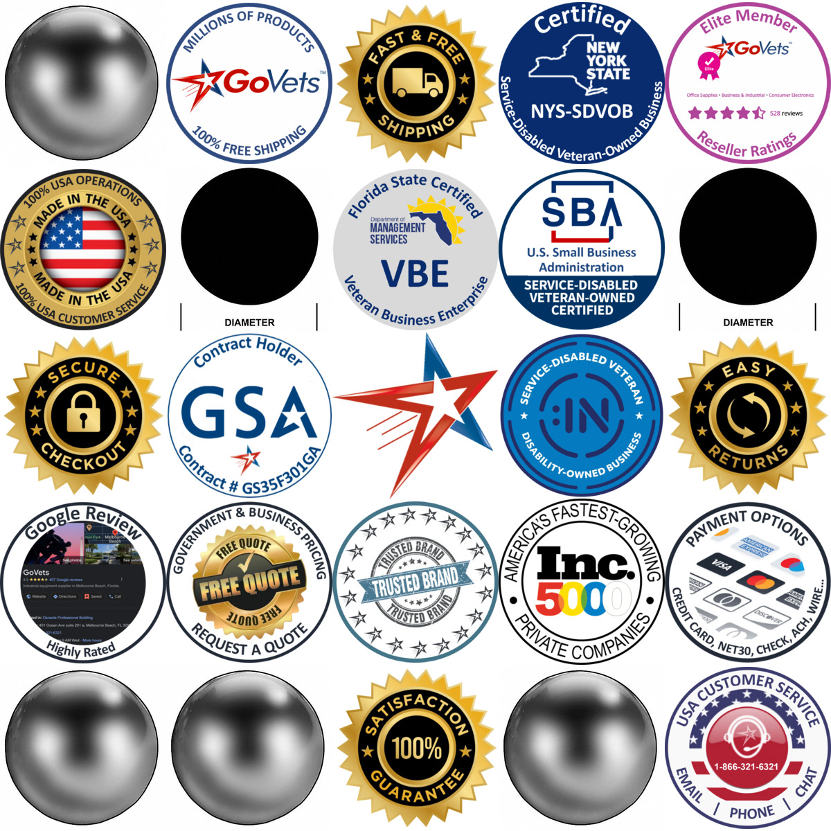 A selection of Carbon Steel Balls products on GoVets