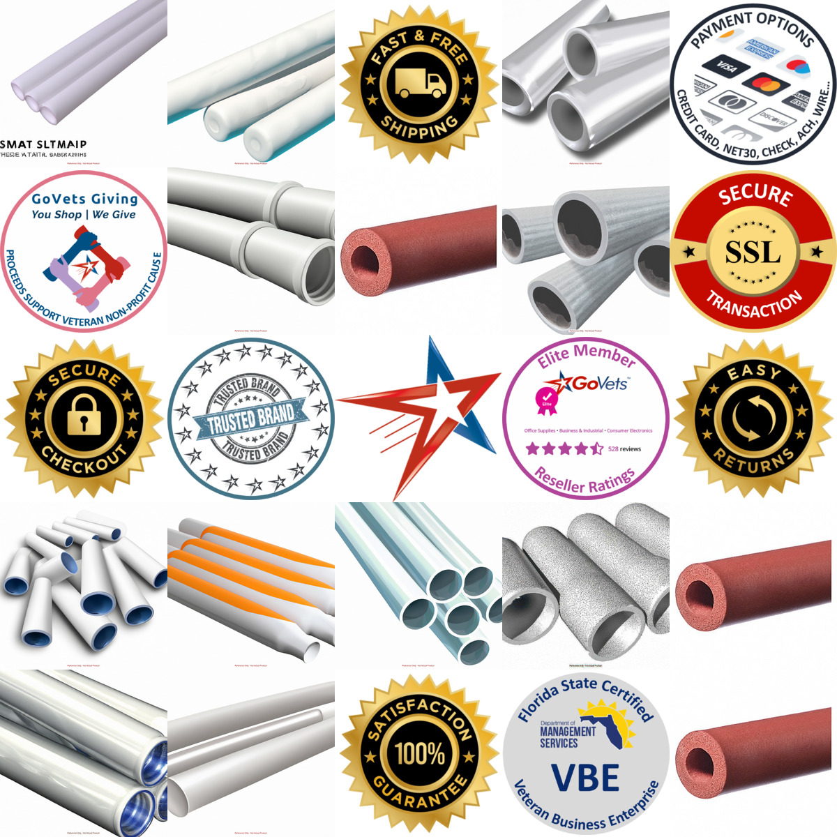 A selection of Foam Tubes products on GoVets