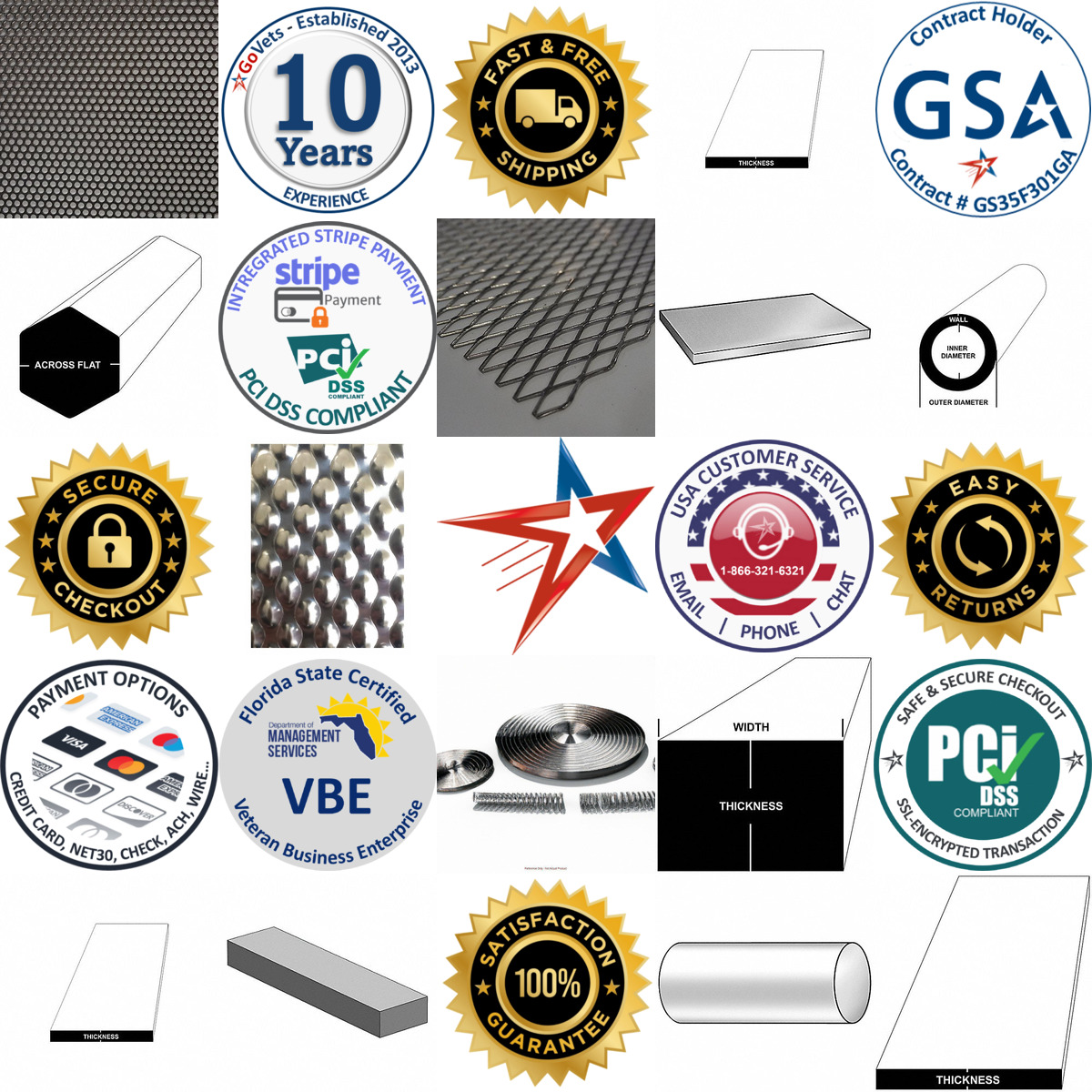 A selection of Stainless Steel products on GoVets