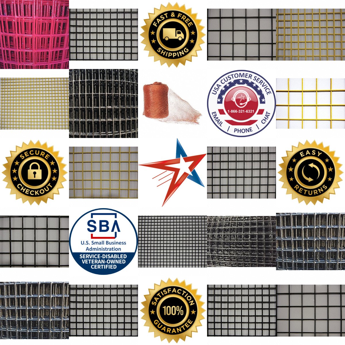 A selection of Wire Mesh products on GoVets