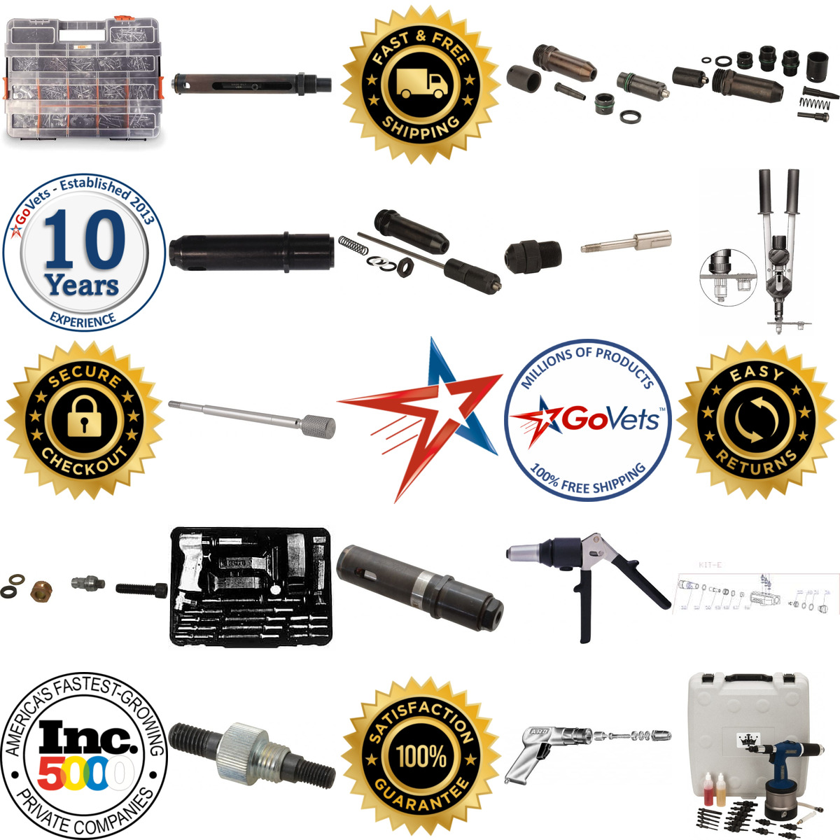 A selection of Rivet and Threaded Insert Kits and Accessories products on GoVets