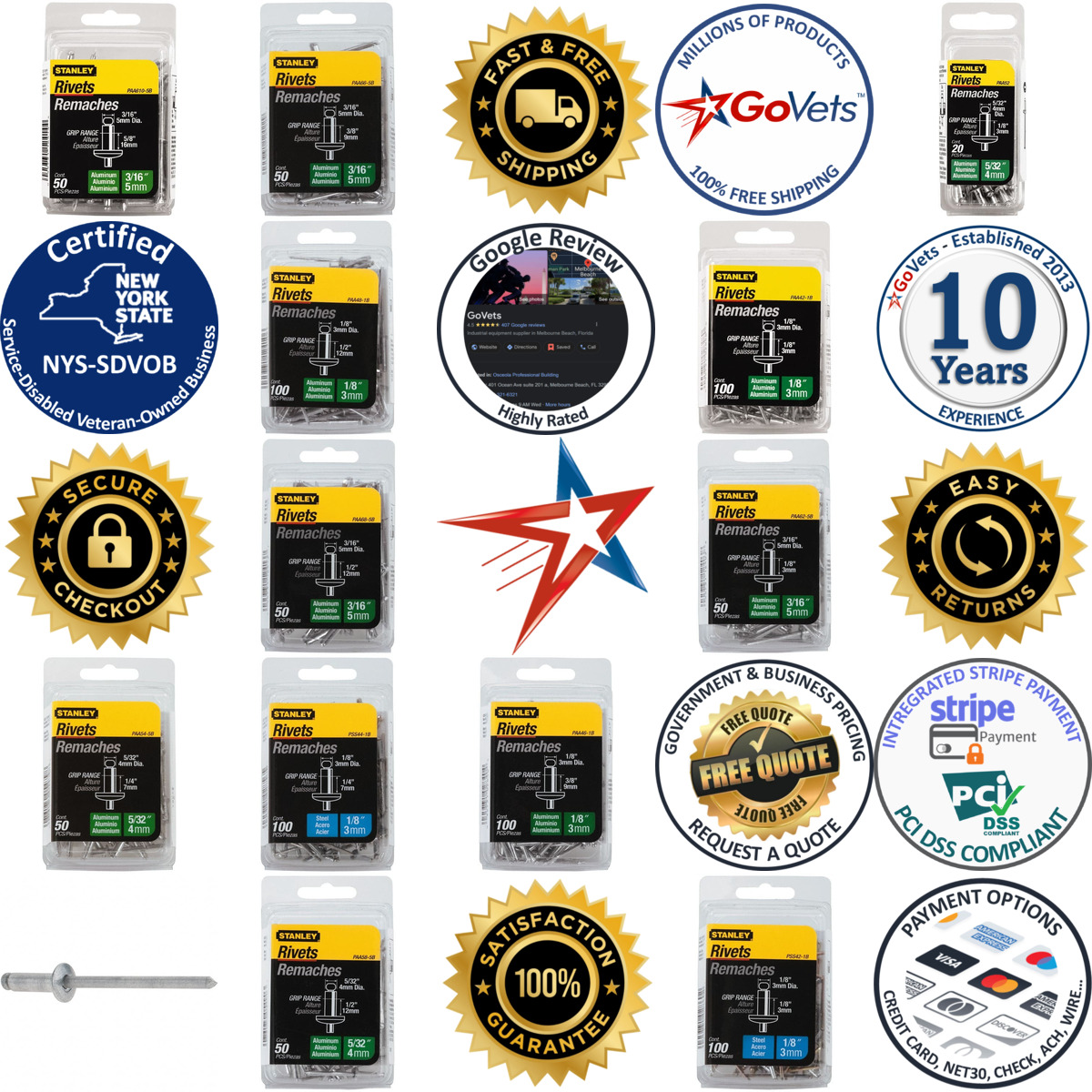 A selection of Stanley products on GoVets