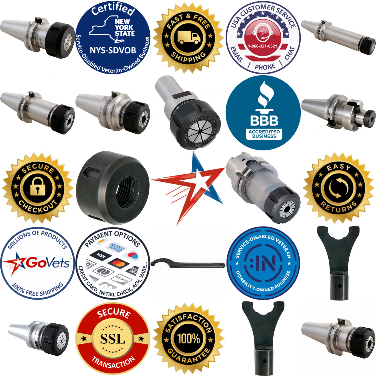 A selection of Single Angle Collets products on GoVets