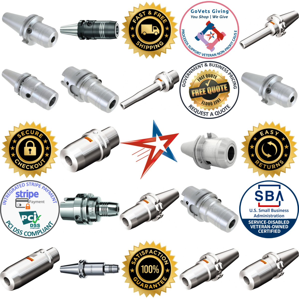 A selection of End Mill Holders and Adapters products on GoVets