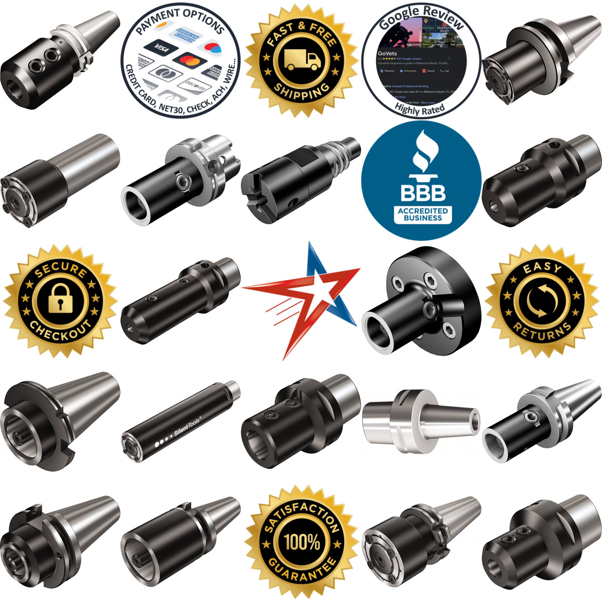 A selection of Face Mill Holders and Adapters products on GoVets