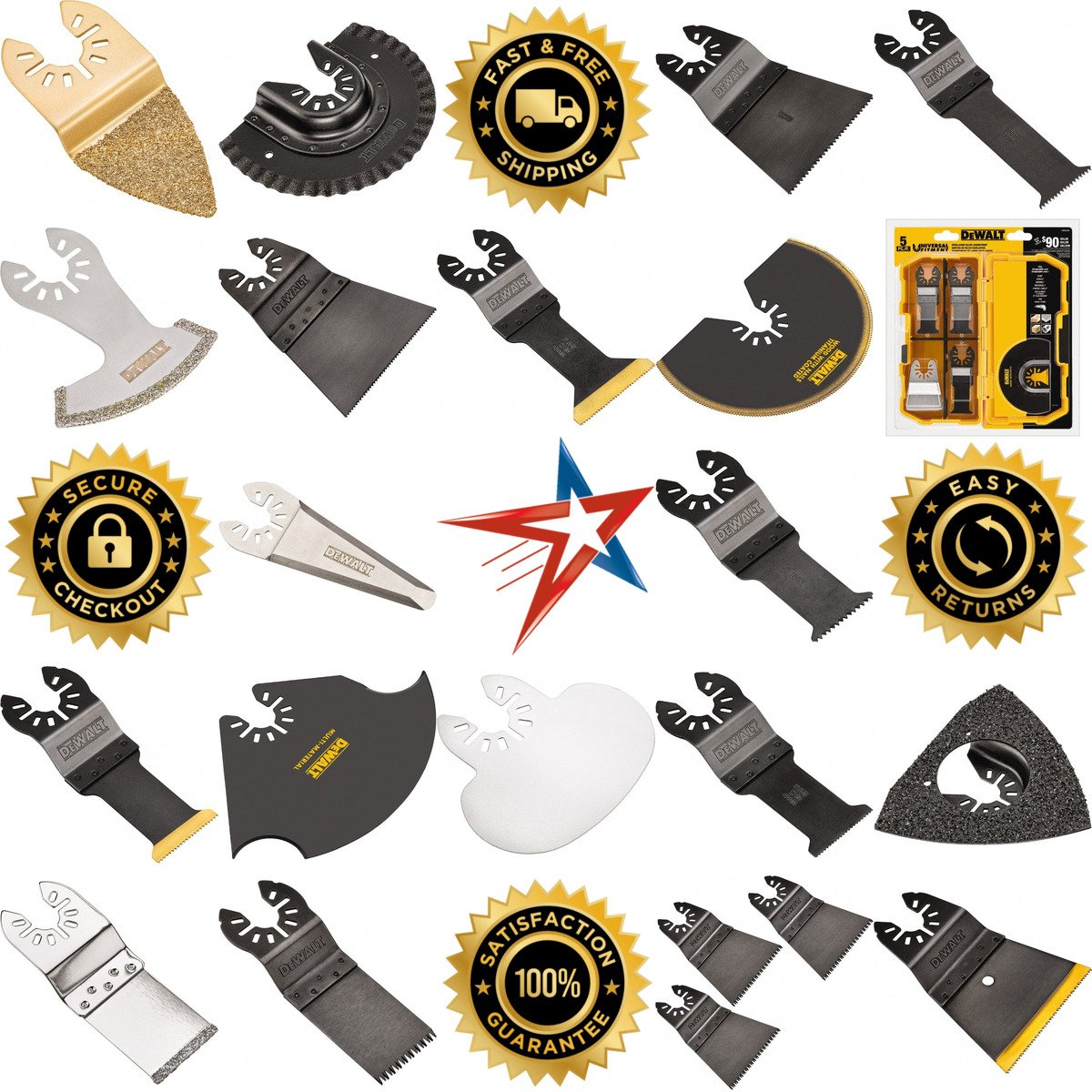 A selection of Dewalt products on GoVets