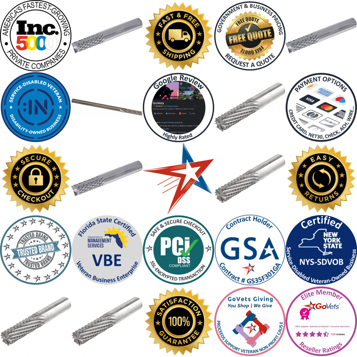 Millions of Products A selection of Iscar products on GoVets