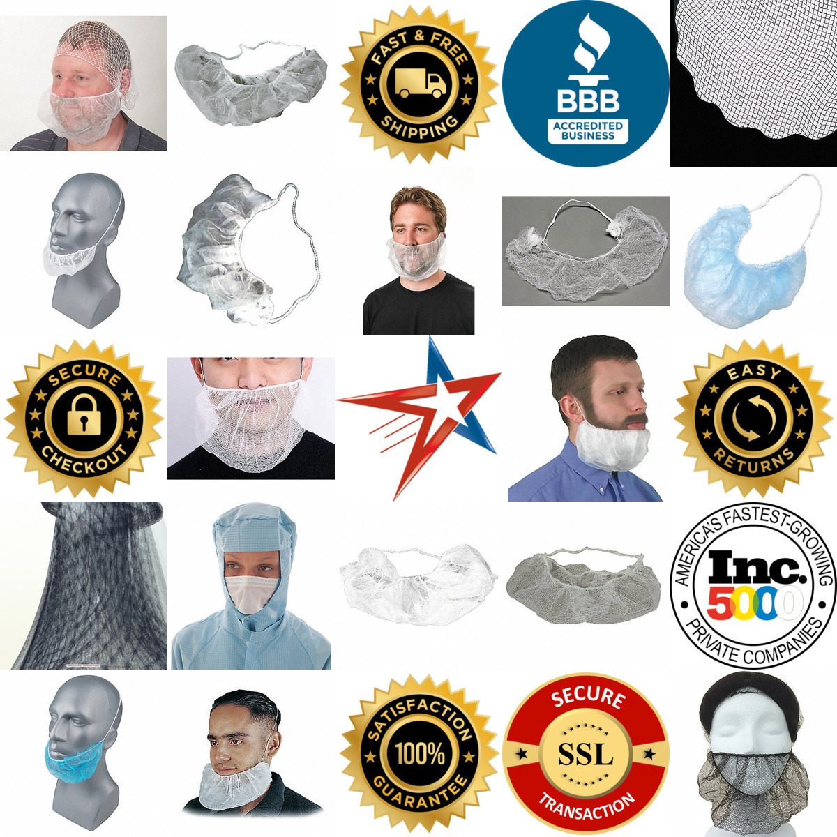 A selection of Beard Nets and Veils products on GoVets