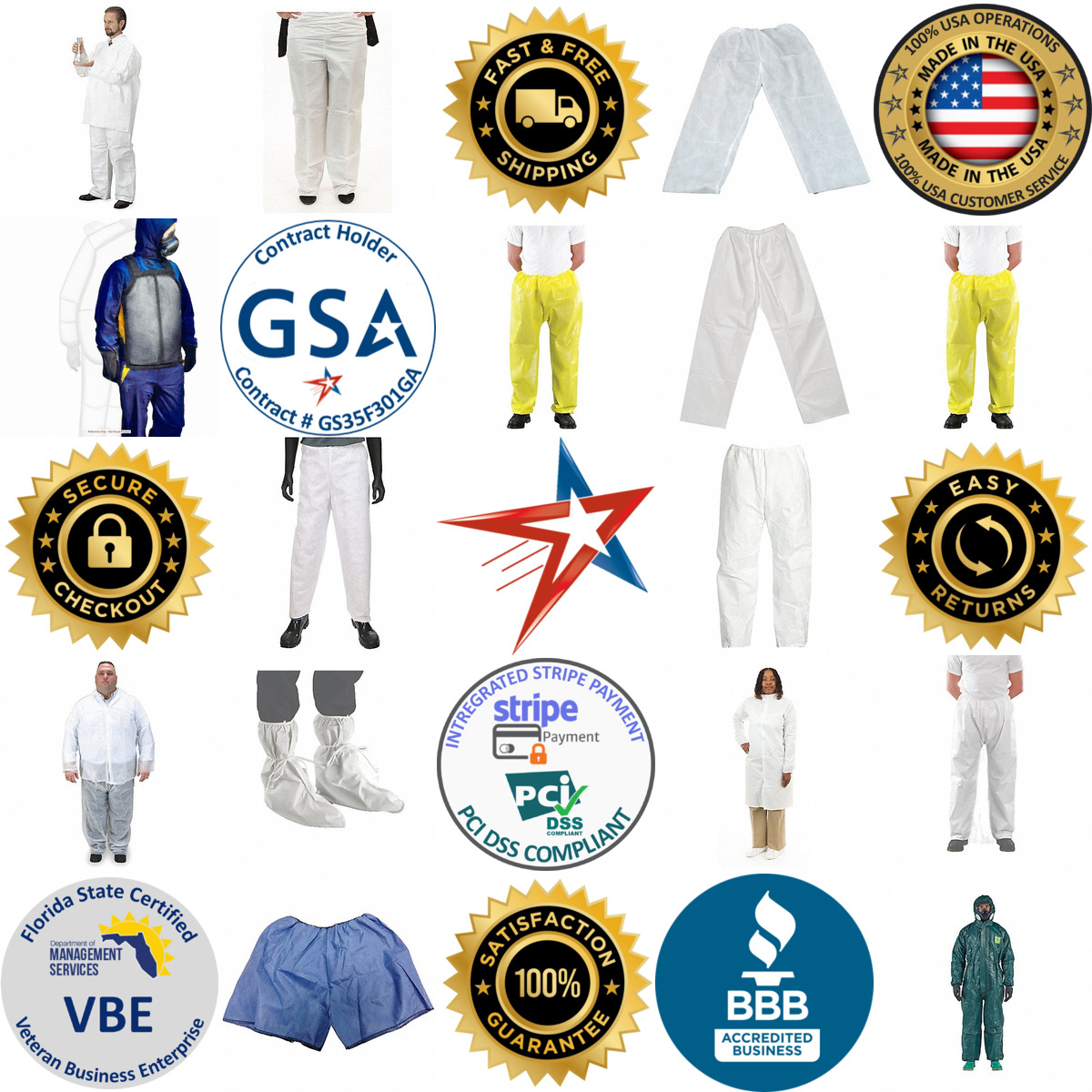 A selection of Chemical and Particulate Protective Pants products on GoVets