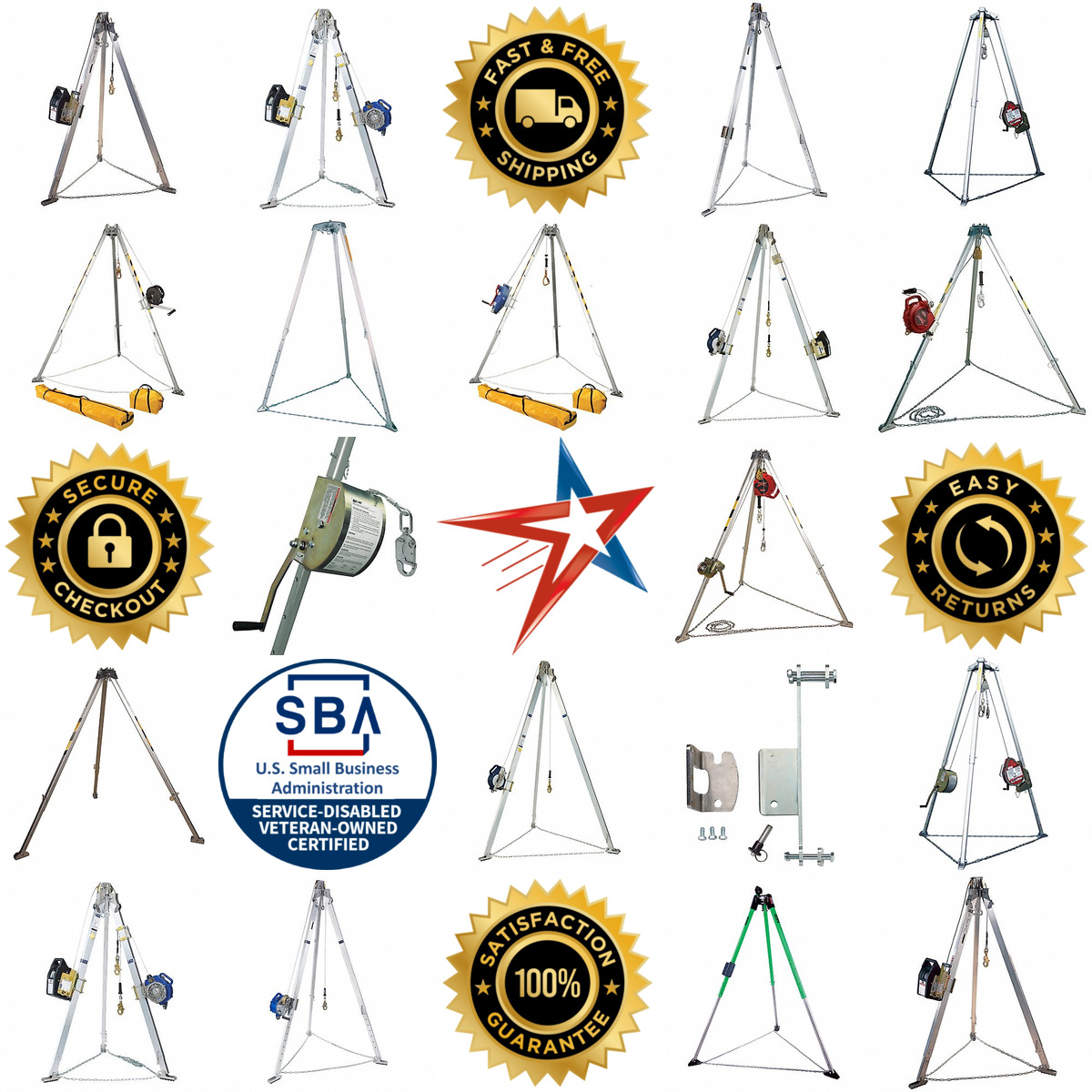 A selection of Confined Space Vertical Entry Tripod Systems products on GoVets