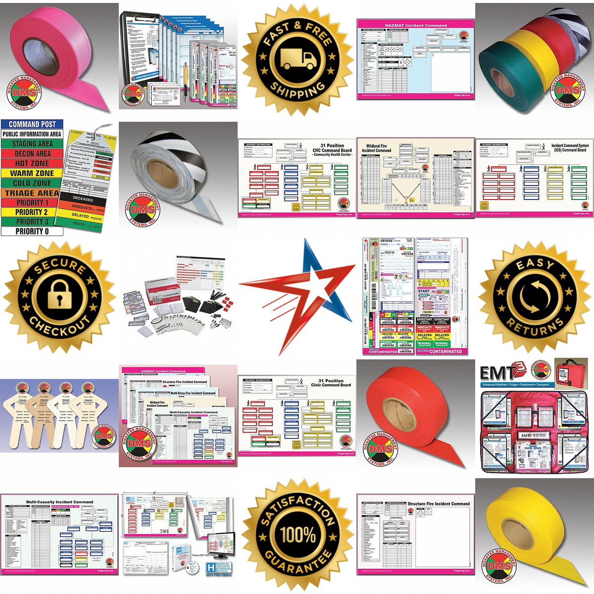 A selection of Incident Command and Triage Supplies products on GoVets