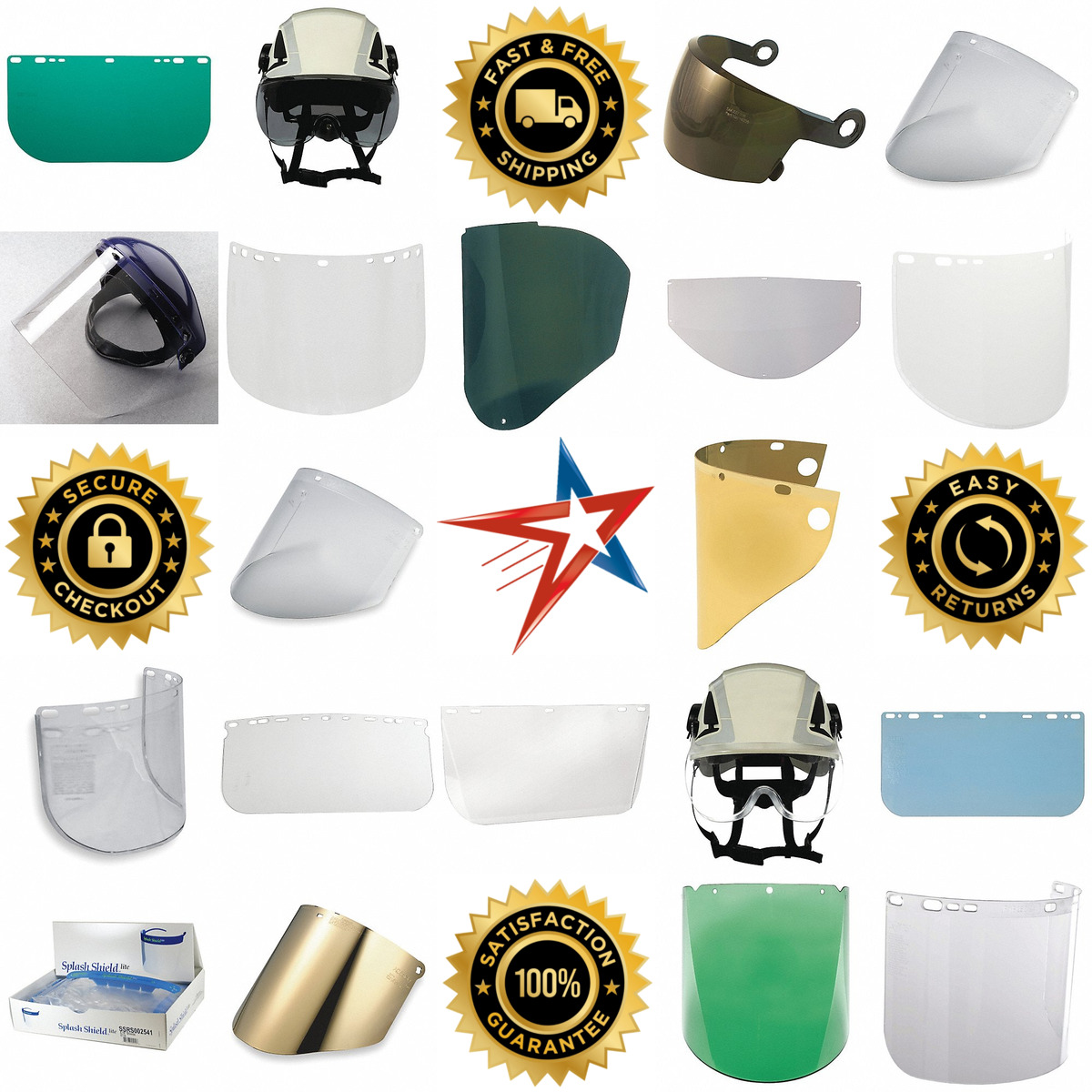 A selection of Face Shield Replacement Visors products on GoVets