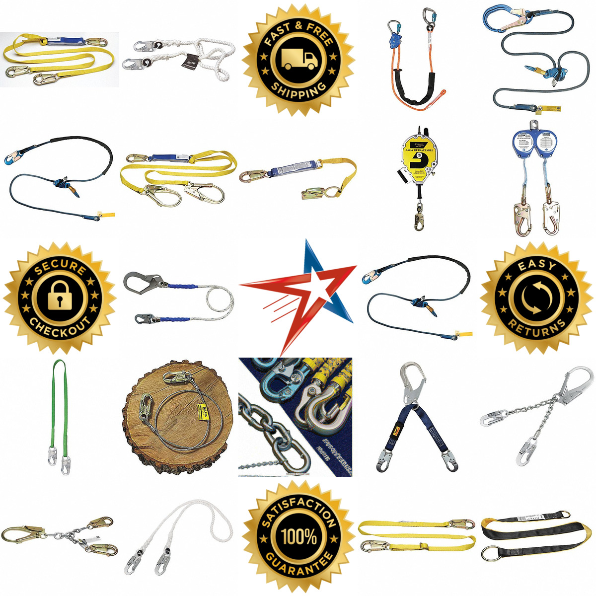 A selection of Positioning and Restraint Lanyards products on GoVets