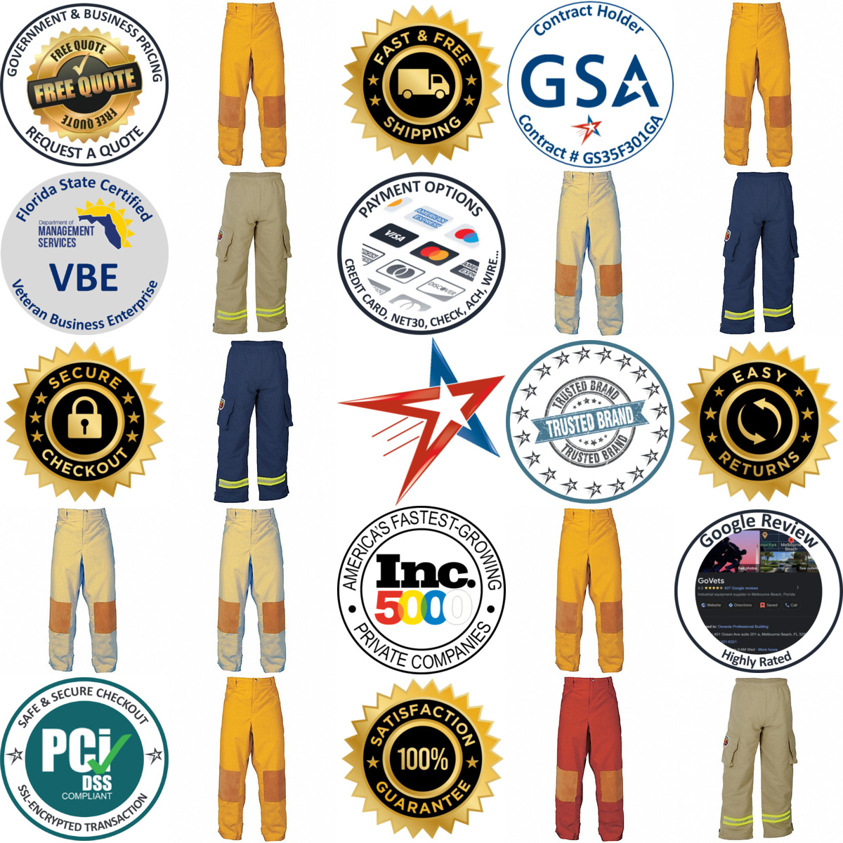 A selection of Turnout and Extrication Pants products on GoVets