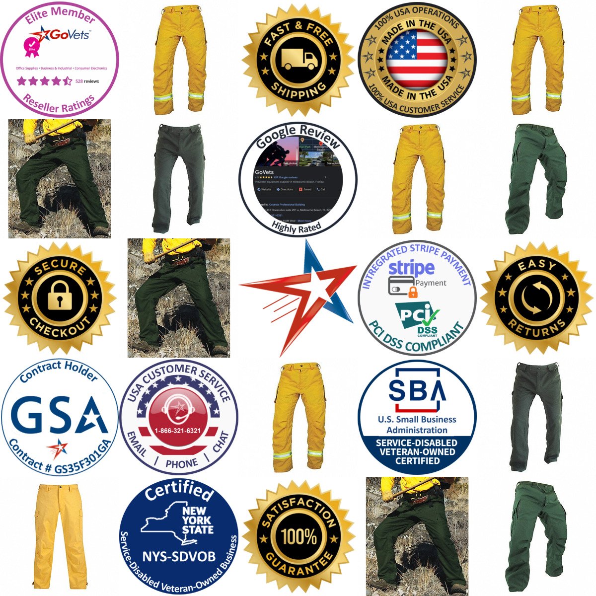 A selection of Wildland Fire Fighting Pants products on GoVets