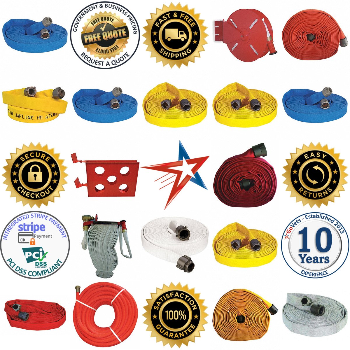 A selection of Fire Hoses and Fire Hose Reels products on GoVets