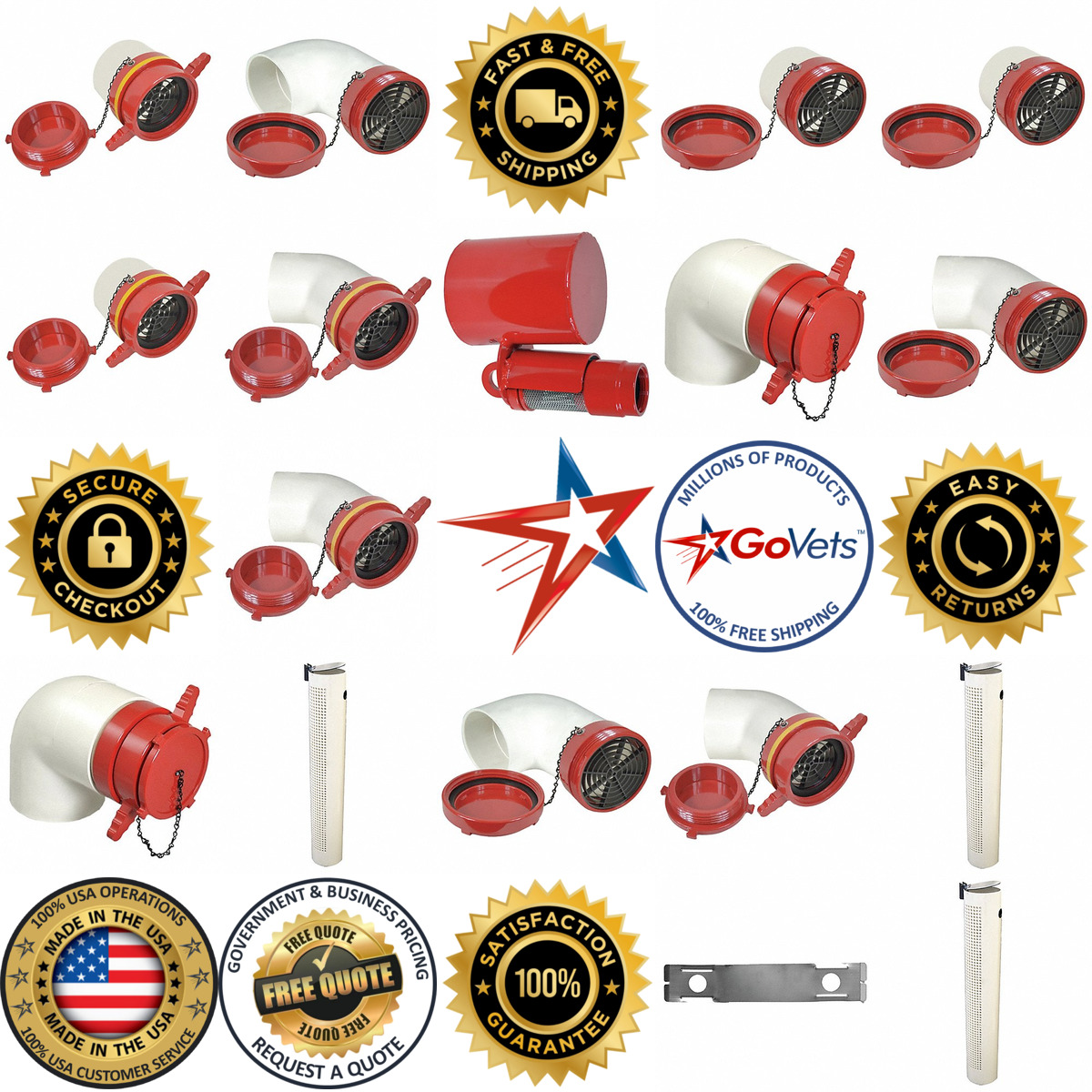 A selection of Dry Hydrants products on GoVets