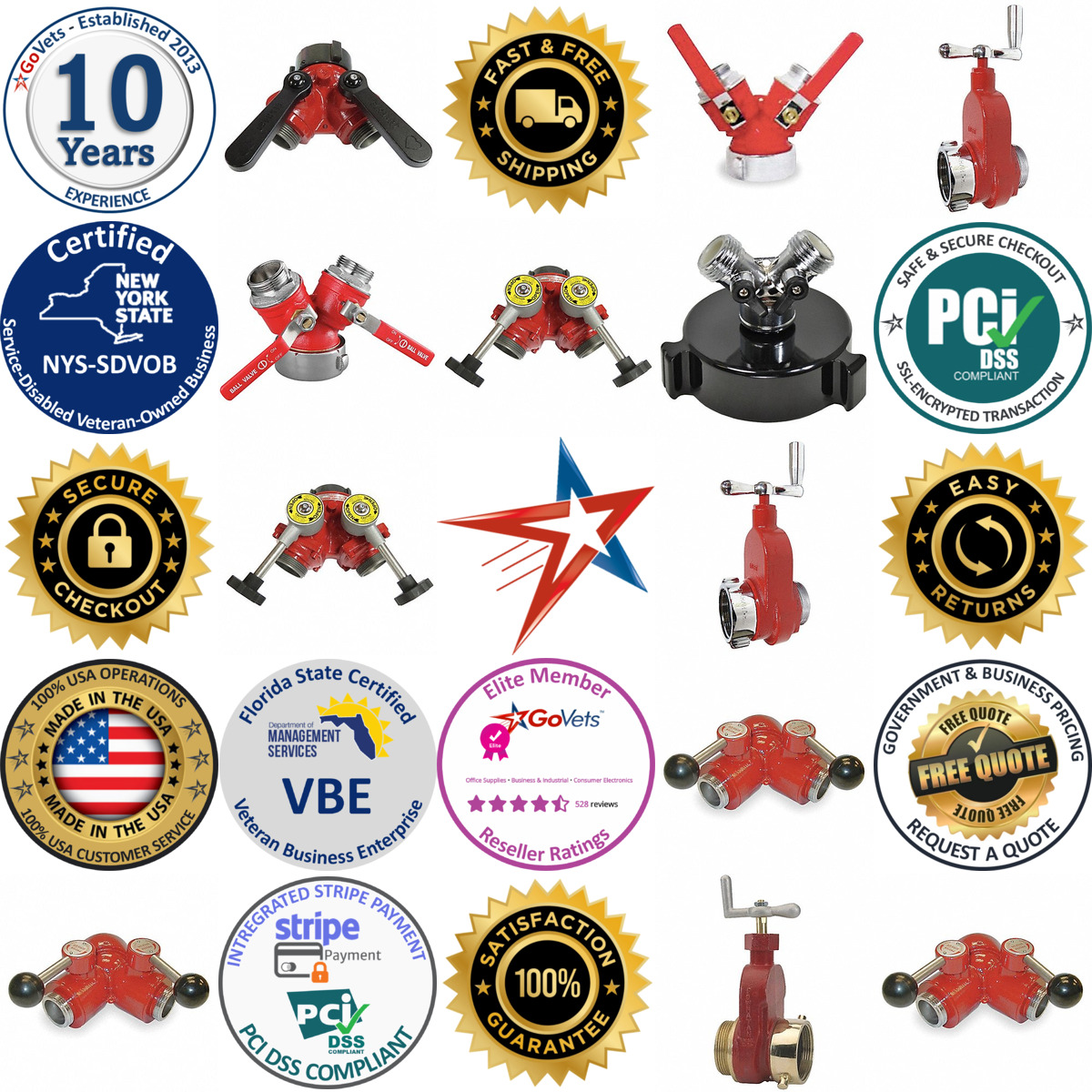 A selection of Fire Hose and Hydrant Valves products on GoVets