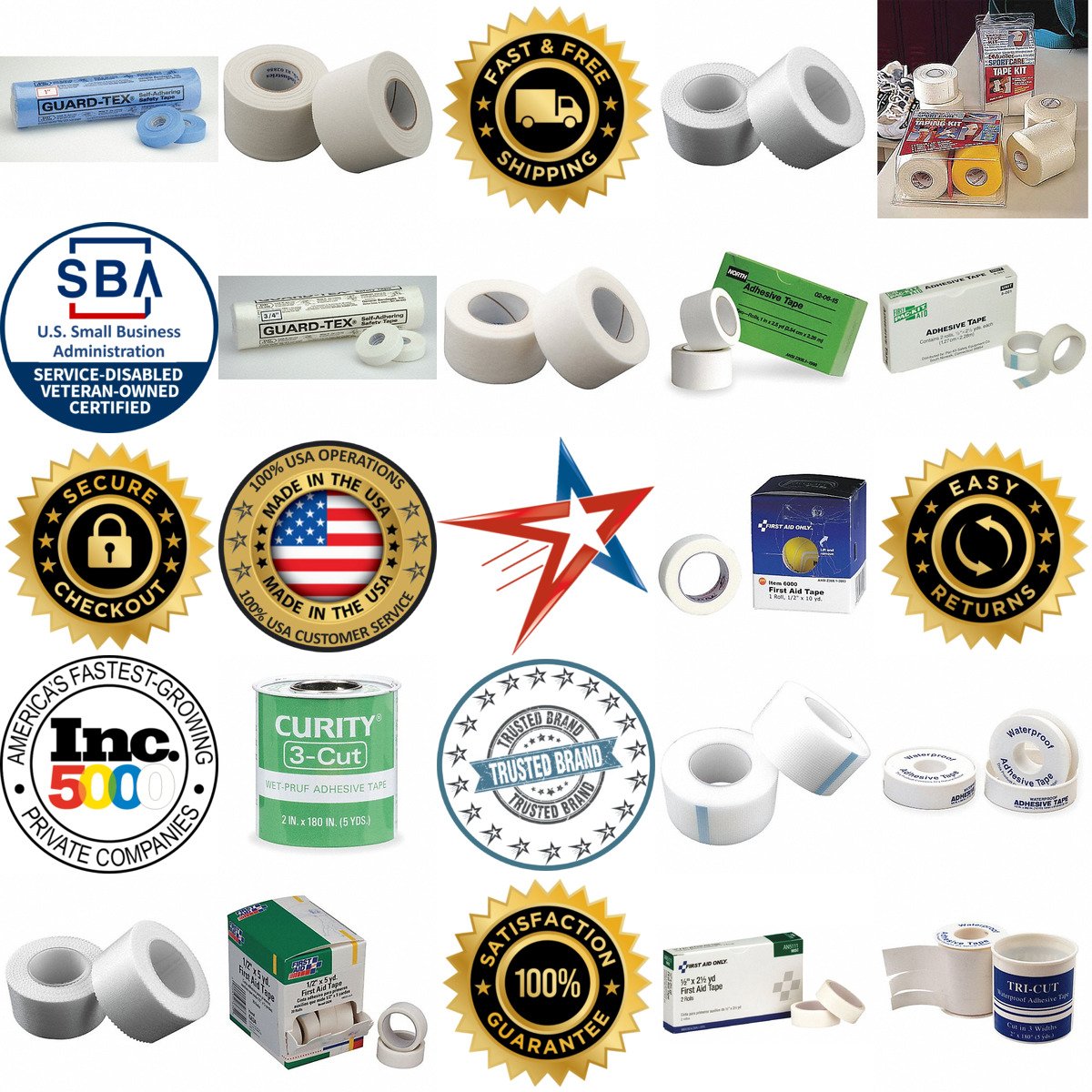 A selection of First Aid Tapes products on GoVets