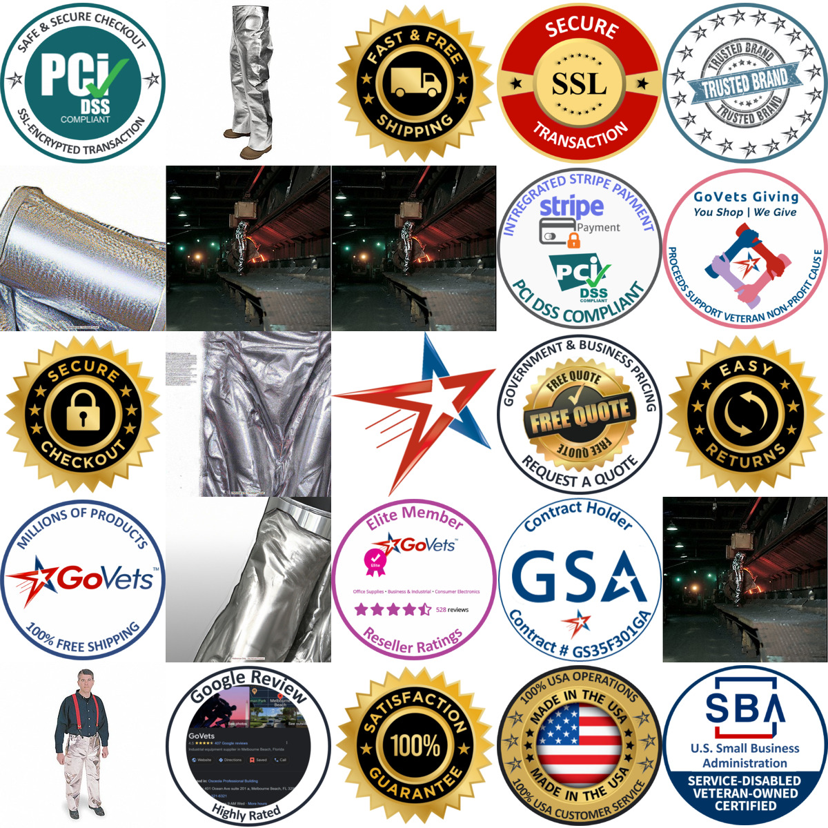 A selection of Aluminized Pants products on GoVets