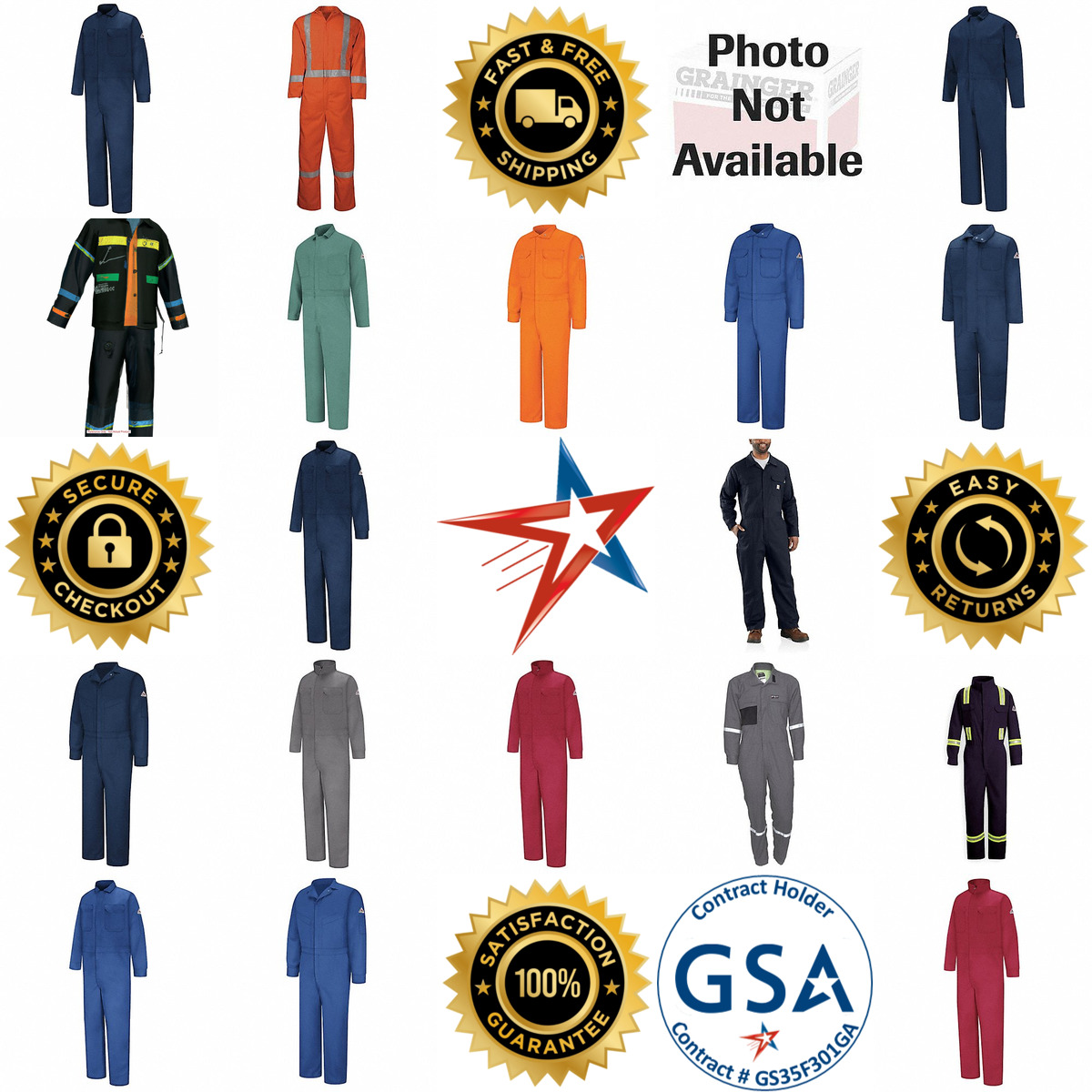 A selection of Flame Resistant and Arc Flash Coveralls products on GoVets