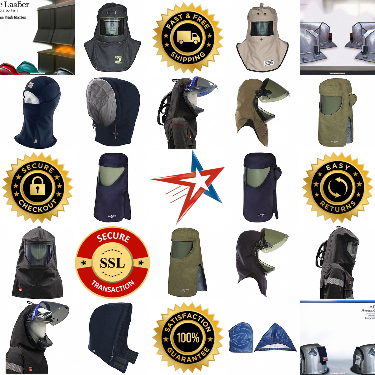 A selection of Flame Resistant and Arc Flash Hoods products on GoVets