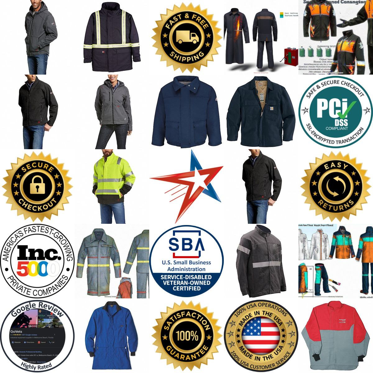 A selection of Flame Resistant and Arc Flash Jackets and Coats products on GoVets