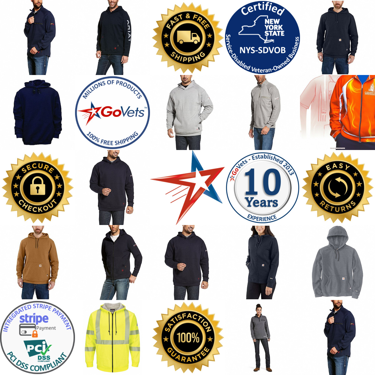 A selection of Flame Resistant and Arc Flash Sweatshirts products on GoVets