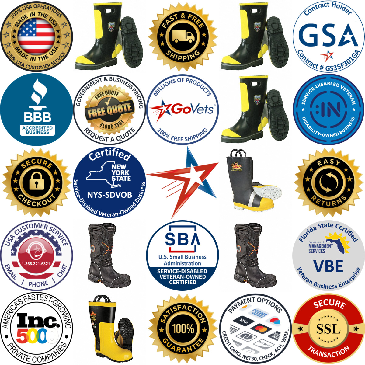 A selection of Fire and Rescue Boots products on GoVets