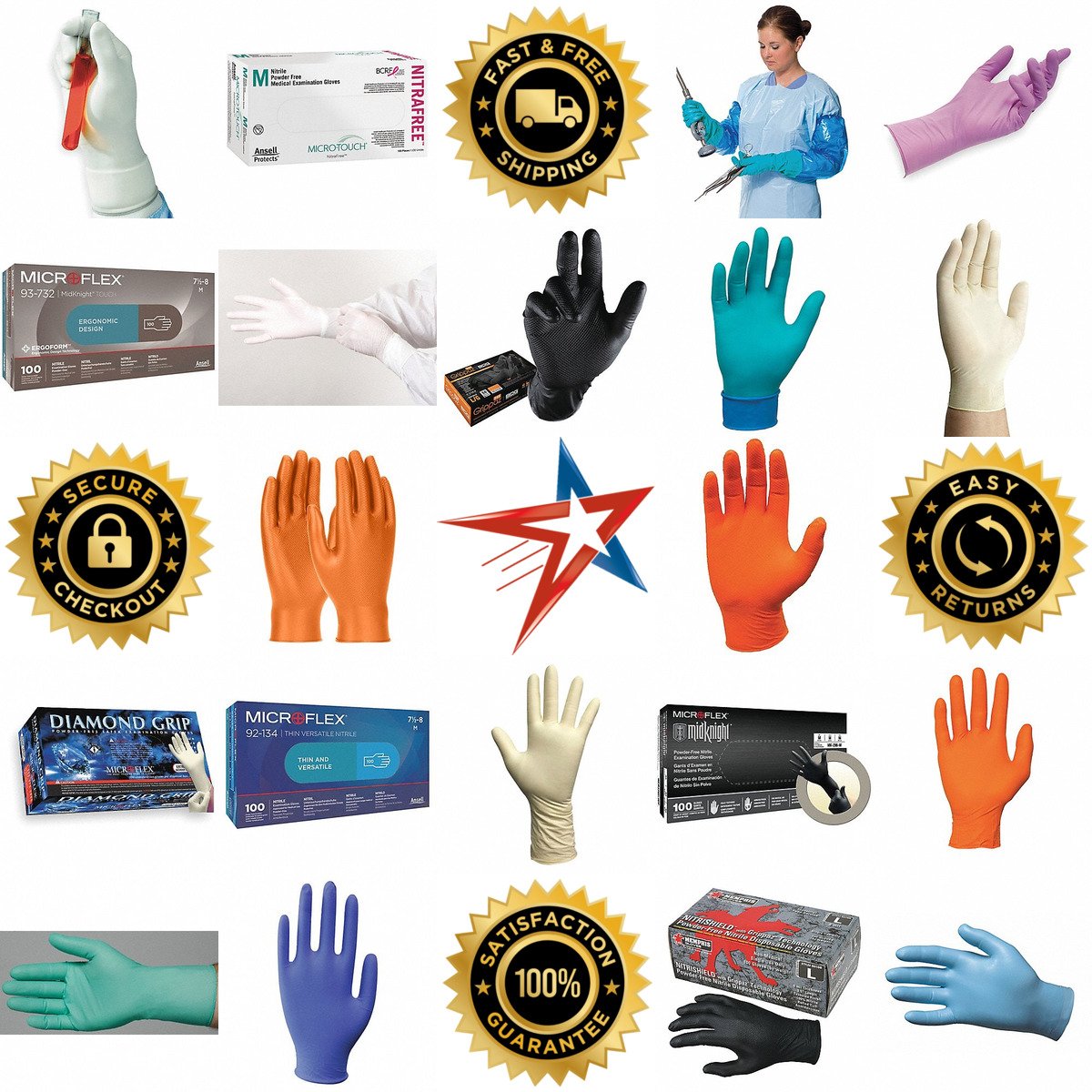 A selection of Disposable Gloves products on GoVets