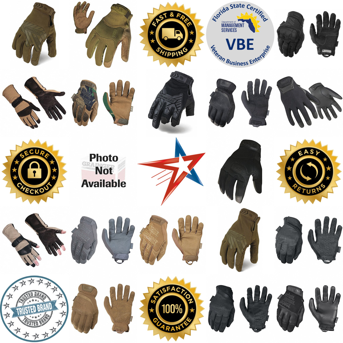 A selection of Military Police and Tactical Gloves products on GoVets