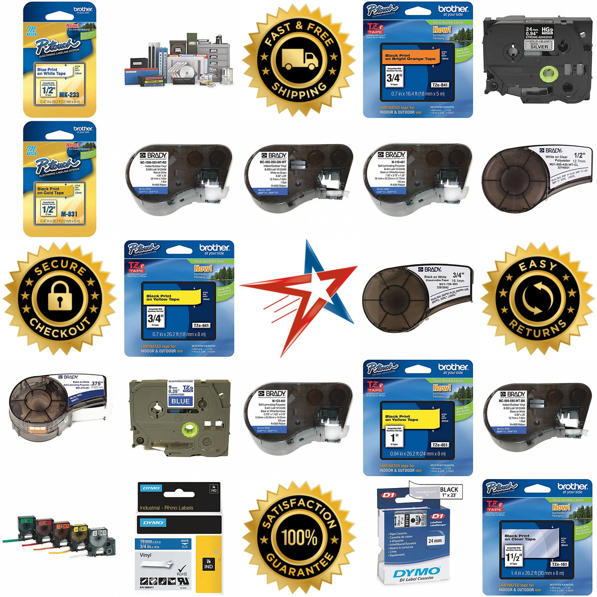 A selection of Combined Label and Ribbon Cartridges products on GoVets